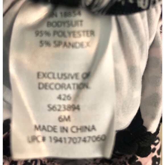 NWTRare Editions Romper Infant Girls 6 months Pink BlackLeopard Print wTassels‎ - Picture 5 of 5